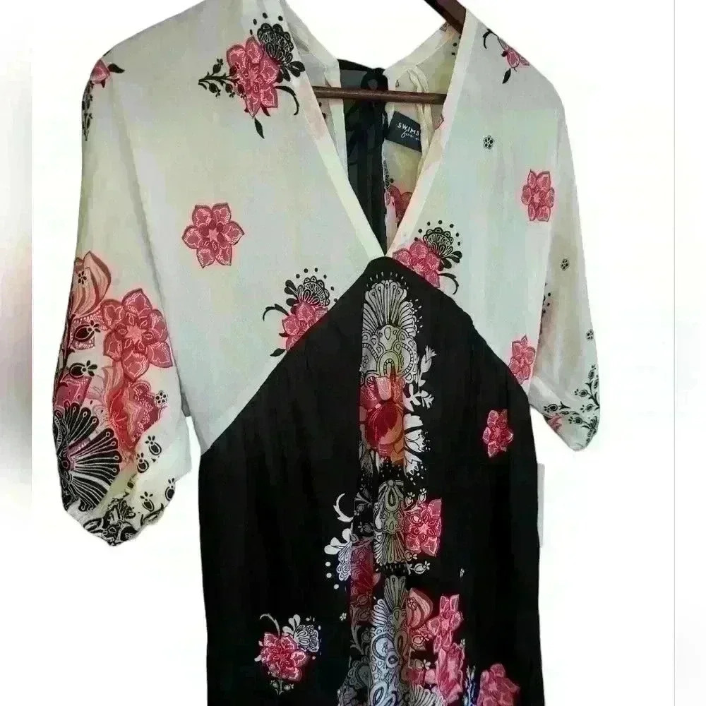 NWT Swimsuits For All Floral Cotton Cover-Up Dress - Picture 2 of 7